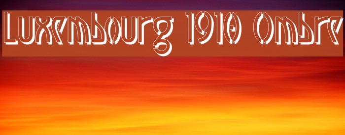 Luxembourg 1910 Ombre Font examples