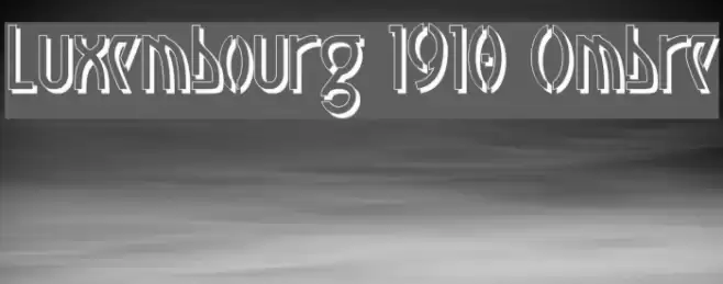 Luxembourg 1910 Ombre Font examples
