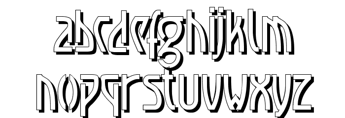 Luxembourg 1910 Ombre Font LOWERCASE