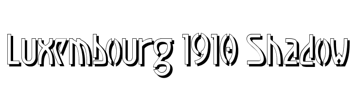 Luxembourg 1910 Shadow Font
