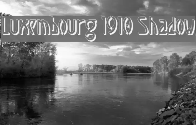 Luxembourg 1910 Shadow Font examples
