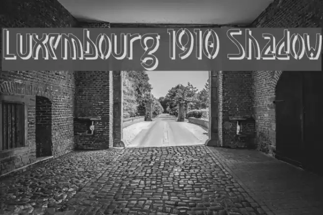 Luxembourg 1910 Shadow Font examples