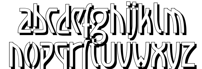 Luxembourg 1910 Shadow Font LOWERCASE
