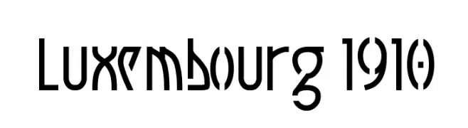 Luxembourg 1910  Скачать бесплатные шрифты