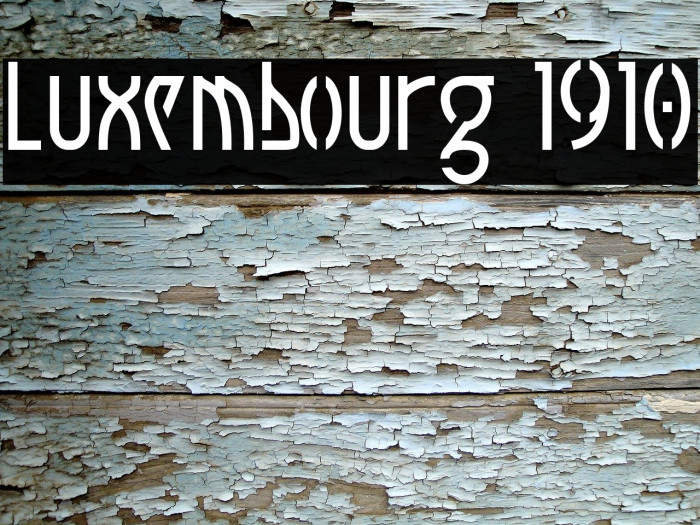 Luxembourg 1910 Font examples
