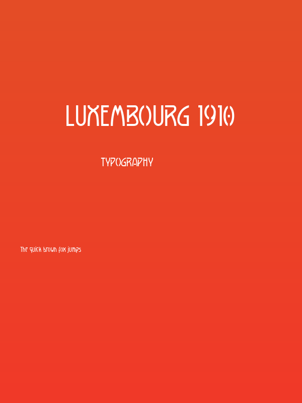 Luxembourg 1910 Poster