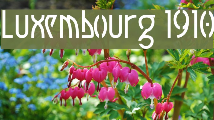 Luxembourg 1910 Font examples