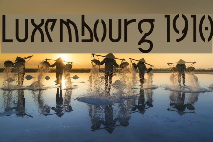 Luxembourg 1910 Font examples