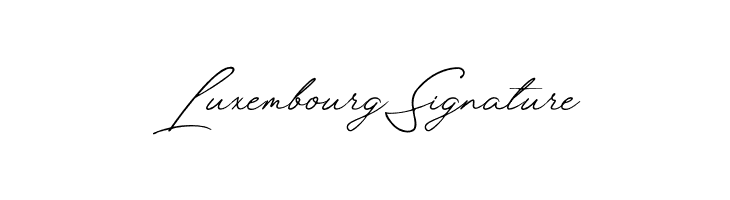 Luxembourg Signature  免费字体下载