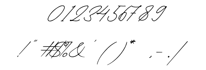 Luxembourg Signature フォント その他の文字