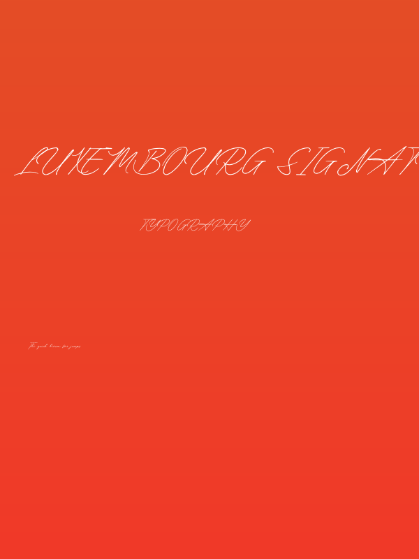 Luxembourg Signature Poster