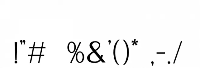 Luxerie Font OTHER CHARS