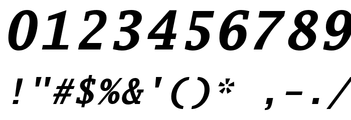 Luxi Mono Bold Oblique Font OTHER CHARS