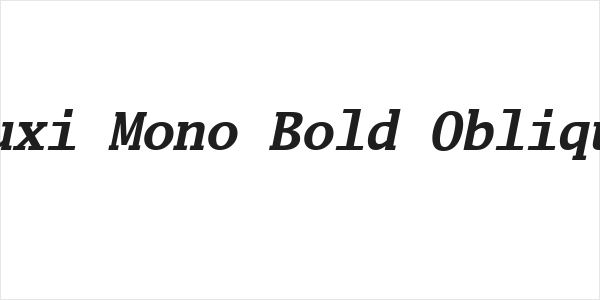 Luxi Mono Bold Oblique Logo