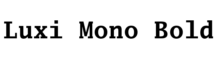 Luxi Mono Bold Font