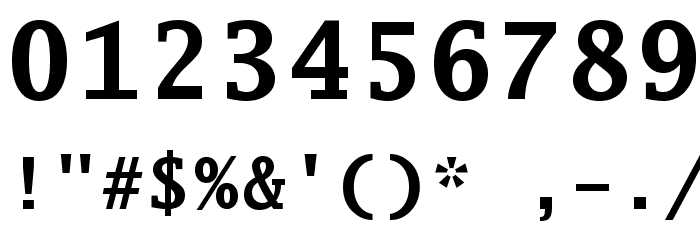 Luxi Mono Bold Font OTHER CHARS