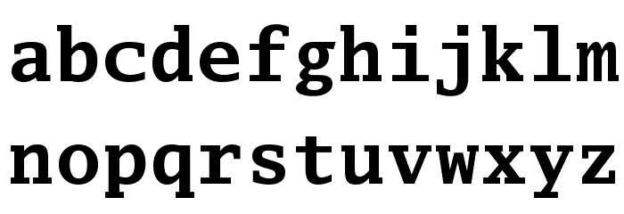 Luxi Mono Bold Font LOWERCASE