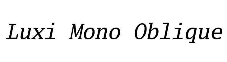 Luxi Mono Oblique  Frei Schriftart Herunterladen