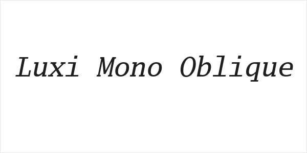 Luxi Mono Oblique Logo