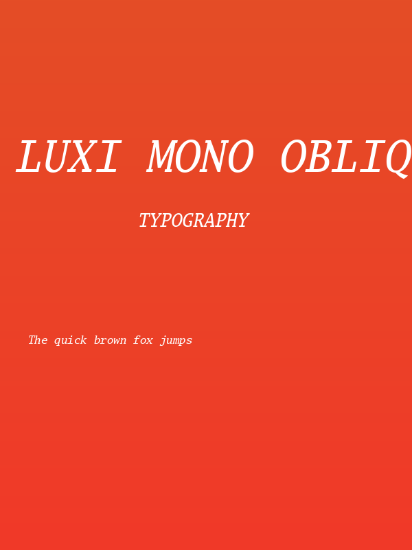 Luxi Mono Oblique Poster