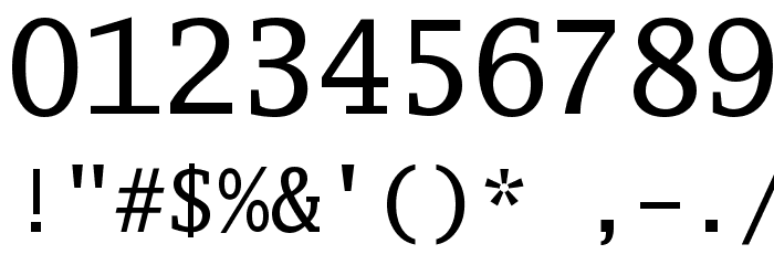 Luxi Mono Regular Font OTHER CHARS