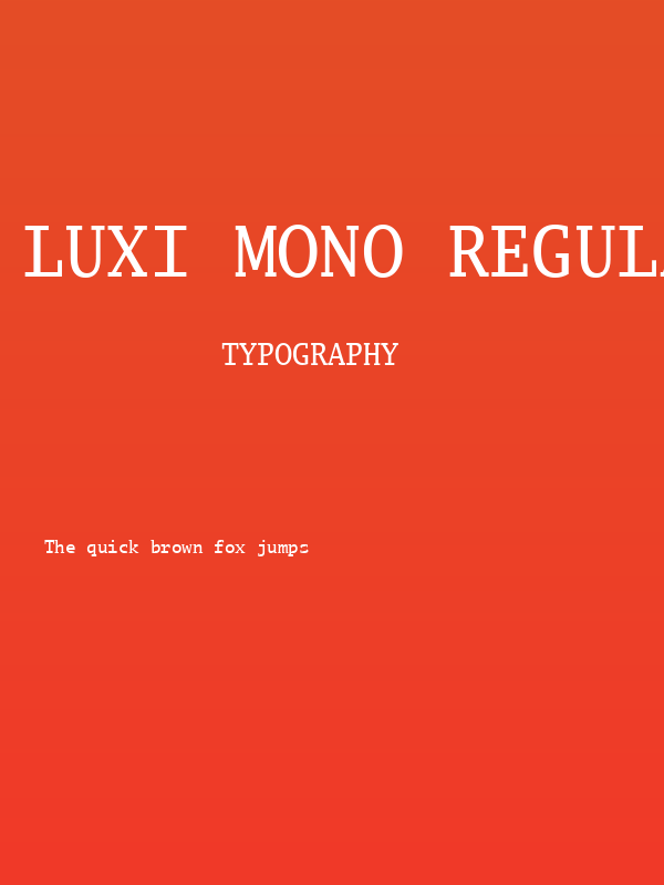 Luxi Mono Regular Poster