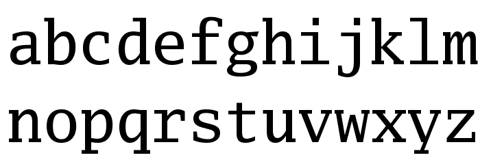 Luxi Mono Regular Font LOWERCASE