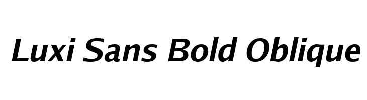 Luxi Sans Bold Oblique Font