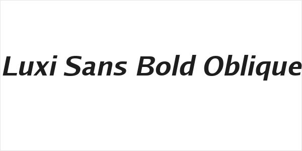 Luxi Sans Bold Oblique Logo