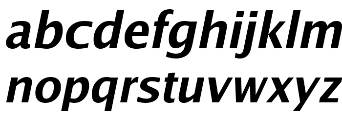 Luxi Sans Bold Oblique Font LOWERCASE