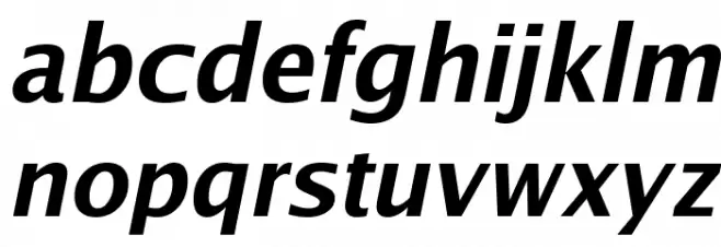 Luxi Sans Bold Oblique Schriftart Kleinbuchstaben