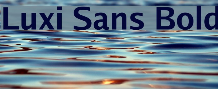 Luxi Sans Bold Font examples