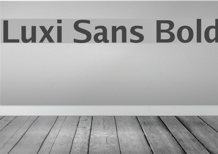 Luxi Sans Bold Font examples