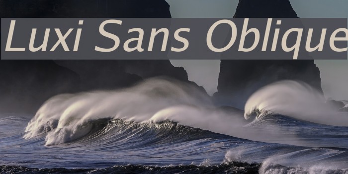 Luxi Sans Oblique Font examples