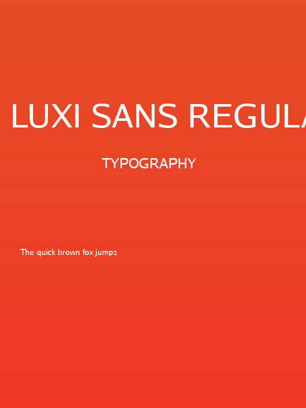 Luxi Sans Regular Poster
