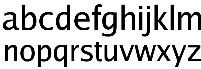 Luxi Sans Regular Font LOWERCASE