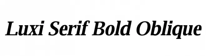 Luxi Serif Bold Oblique 