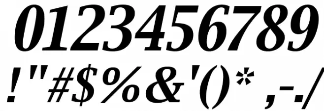 Luxi Serif Bold Oblique Font OTHER CHARS