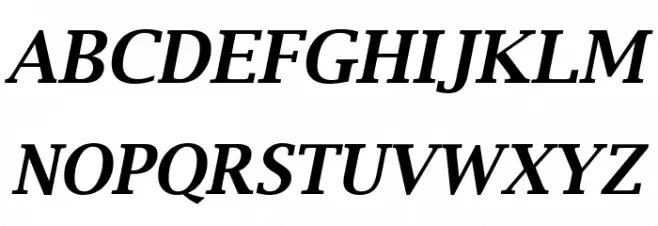 Luxi Serif Bold Oblique Schriftart Groß