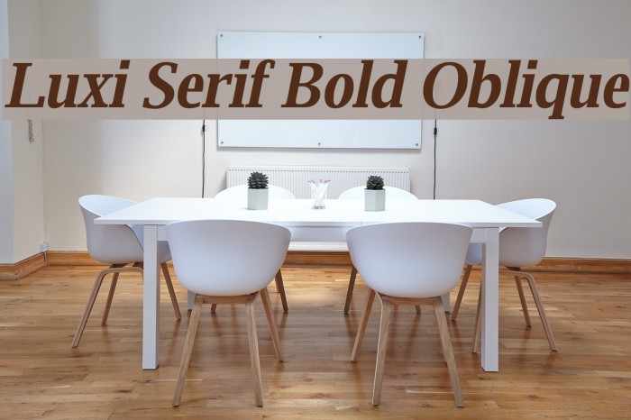 Luxi Serif Bold Oblique Font examples