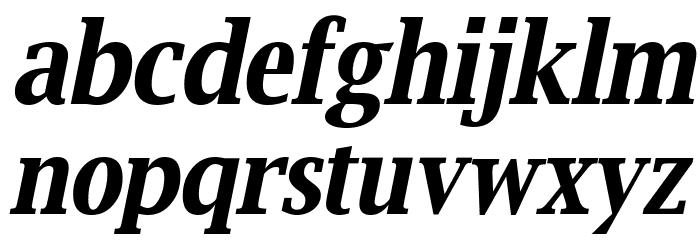 Luxi Serif Bold Oblique Font LOWERCASE