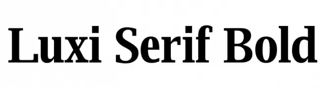 Luxi Serif Bold 