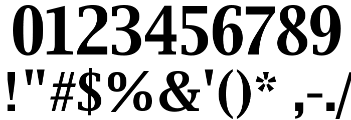 Luxi Serif Bold Font OTHER CHARS