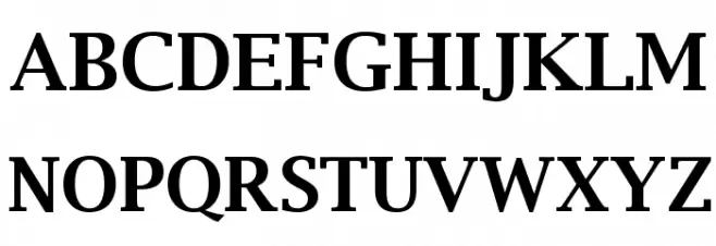 Luxi Serif Bold फ़ॉन्ट अपरकेस