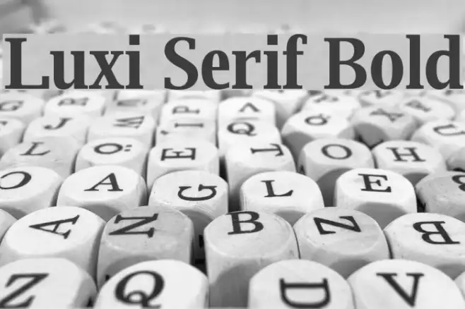 Luxi Serif Bold Example 1