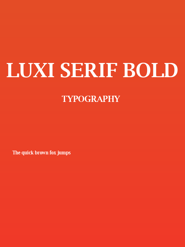 Luxi Serif Bold Poster