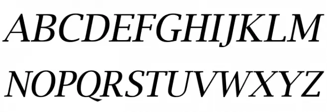 Luxi Serif Oblique Polices MAJUSCULES