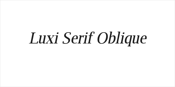 Luxi Serif Oblique Logo