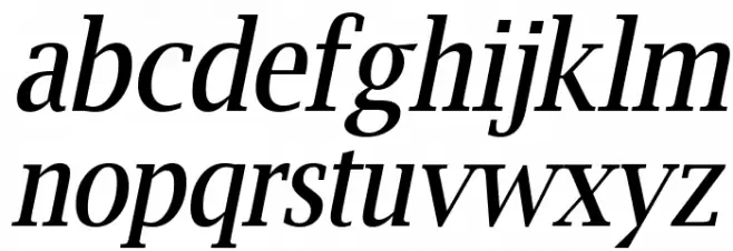 Luxi Serif Oblique Caratteri MINUSCOLO