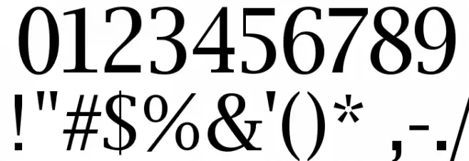 Luxi Serif Regular Font OTHER CHARS